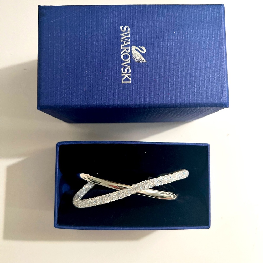 Swarovski Crystal Dust Cross Cuff